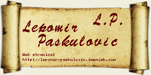 Lepomir Paskulović vizit kartica